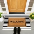 thumbnail image 2 of iOhouze Outdoor Rugs Black and White Striped Porch Rug 2.3 x3.6 ft Outdoor Doormats Front Door Rug Washable Door Mat Kitchen Entryway Bedroom Laundry Room, 2 of 6