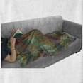 thumbnail image 6 of Geometric Soft Flannel Fleece Throw Blanket, Abstract Grunge Pattern with Folk Rainbow Ornament Squares Distressed Backdrop, Cozy Plush for Indoor and Outdoor Use, 70" x 90", Multicolor, by Ambesonne, 6 of 6