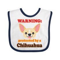 Inktastic Protected by a Chihuahua Boys or Girls Baby Bib