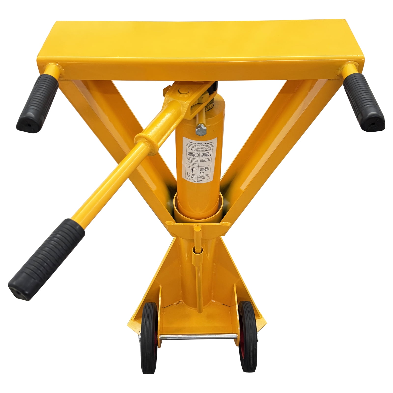 Portable Standard Duty Trailer Stabilizing Jack Stand with Wheels 50000 Lb Lifting Capacity 39.5-51inch Adjustment Height