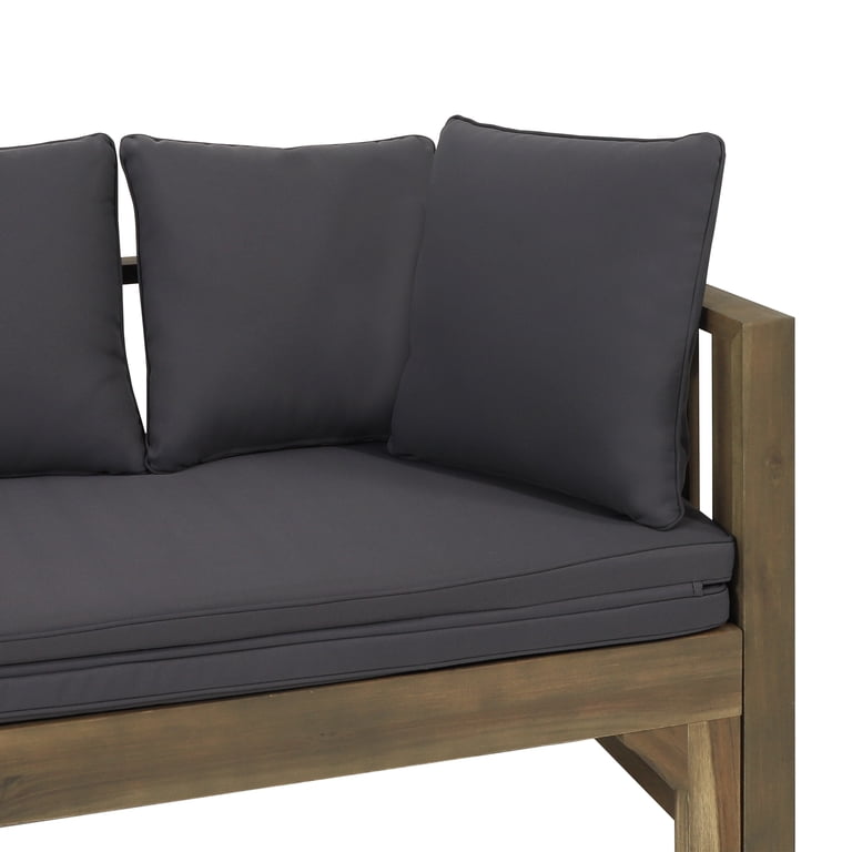 Camille Patio Furniture: Extendable Acacia Wood Outdoor Daybed - Main Image