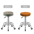 thumbnail image 5 of Round Bar Stool Seat Covers, halloween pumpkins fun Elastic Round Chair Cover Stool Seat Slipcover Bar Stool Cushions Round Pad for 12-14 inch, 5 of 7