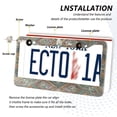 thumbnail image 3 of Aluminum License Plate Frame 2 Pack Car Exterior Accessory Car Tag Holder for Front Rear Plates Cars Decor Intricate Brown Batik Pattern, 3 of 7
