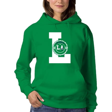 Los Angeles City Rubber Seal Hoodie Women -Image by Shutterstock Female x-Large