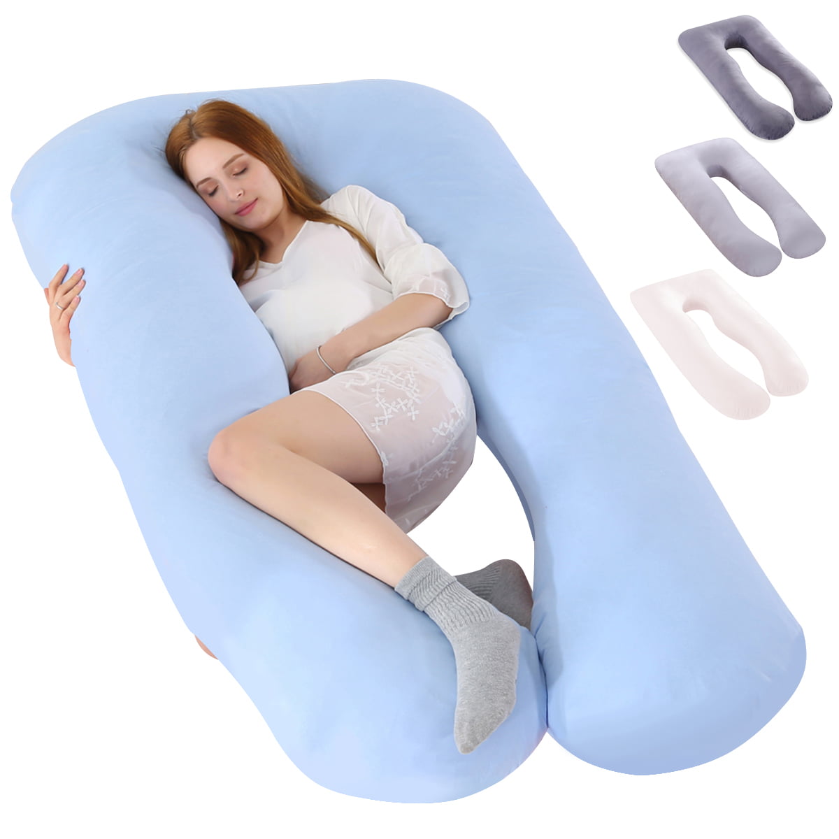 Doze Comfort Cozy Full Body Pregnancy Large U-Shaped Hug Pillow Cover Case Only