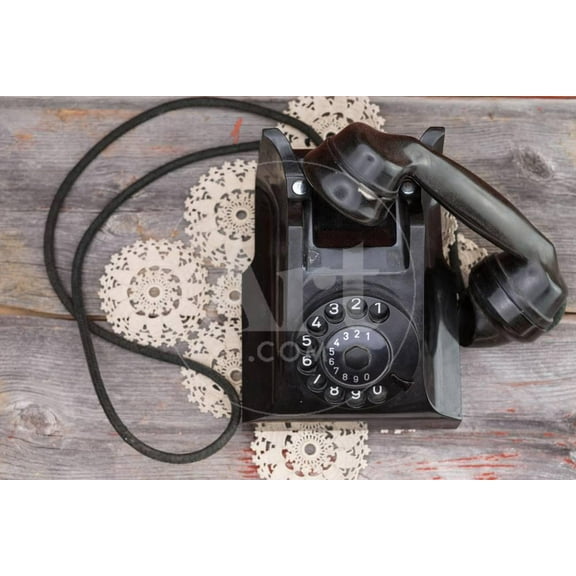 Old Rotary Telephone with the Handset off the Hook, Unframed Photographic Print Wall Art by oocoskun Sold by Art.Com