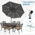 thumbnail image 5 of ABCCANOPY 10.5ft Patio Solar Umbrella LED Outdoor Umbrella with Tilt and Crank, Dark Gray, 5 of 10