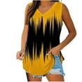 thumbnail image 2 of Tank Tops for Women under $5 Plus Size Sleeveless V-Neck Basic Casual Flowy Summer T-Shirt Yellow M, 2 of 5