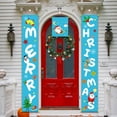 thumbnail image 2 of Banner Xmas Porch Banner,Merry Christmas Porch Sign,Couplet Hanging Indoor Outdoor Door Porch Christmas Holiday Party Decorations,Blue, 2 of 4