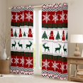 thumbnail image 2 of Manfei Kids Christmas Reindeer Curtains Pack of 2 (42x84 Each), Tribal Suqare Buffalo Curtains Blackout, Xmas Tree Snowflake Bedroom Curtains, Window Curtains Bedroom Decor, 2 of 6