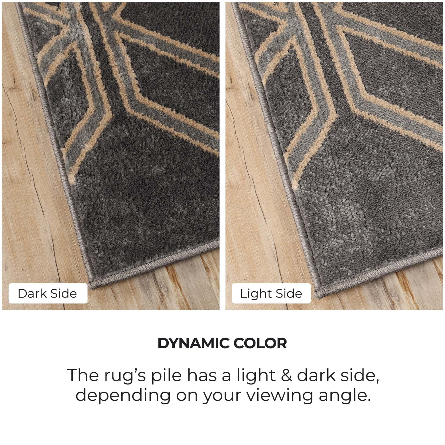 Superior Abner Geometric Diamond Indoor Area Rug, 8' x 10', Grey