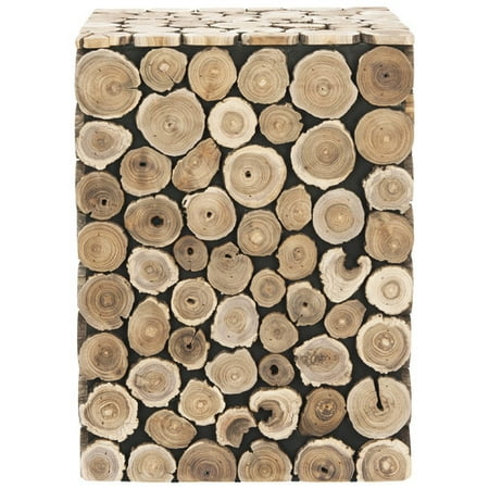 Safavieh Jarrett Teak Stool in Brown