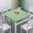 thumbnail image 3 of Yellow Lemon Fruit Slices LightBlue Pattern Square Fitted Tablecloth with Elastic Edge,Square Table Cover,Washable Elastic Table Cover for Home Kitchen Party Decor 34"x34", 3 of 6