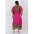 thumbnail image 5 of Women's African Kaftan Dress Beach Cover Up Tribal Ethnic Print Plus Size Loose Kimono Maxi Dress, 5 of 6