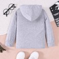 thumbnail image 3 of Gibobby Blusas De Niñas Ropa de sudadera con capucha y cuello de manga larga con estampado de letras de primavera para niñas pequeñas y bebés （Gris， 5-6 Años), 3 of 5