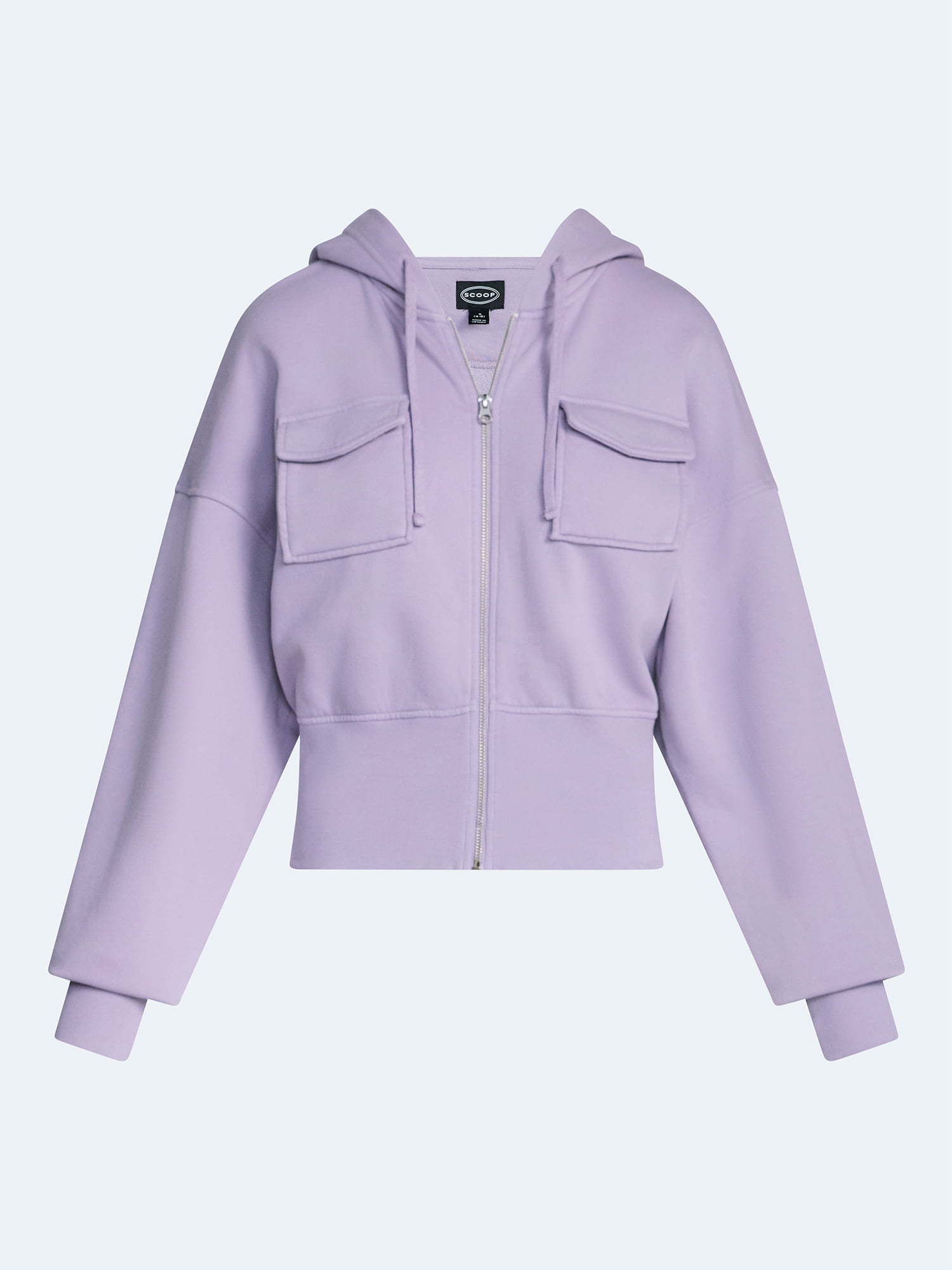 Scoop Women’s and Women’s Plus Full Zip Hoodie, Sizes XS-4X