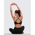 thumbnail image 5 of CRZ YOGA Butterluxe Twist Cross Back Sports Bras for Women Padded Adjustable Spaghetti Straps Yoga Top, 5 of 5