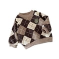 thumbnail image 3 of Suéter para niños pequeños, ropa lavable para otoño e invierno, conjuntos de invierno de manga larga para niños Marrón oscuro, 3 of 9