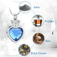 thumbnail image 3 of Crystal Urn Cremation Jewelry for Ashes Princess Queen Crown Heart Ash Urn Memorial Pendant Necklace Memorial Urn Necklace, 3 of 6