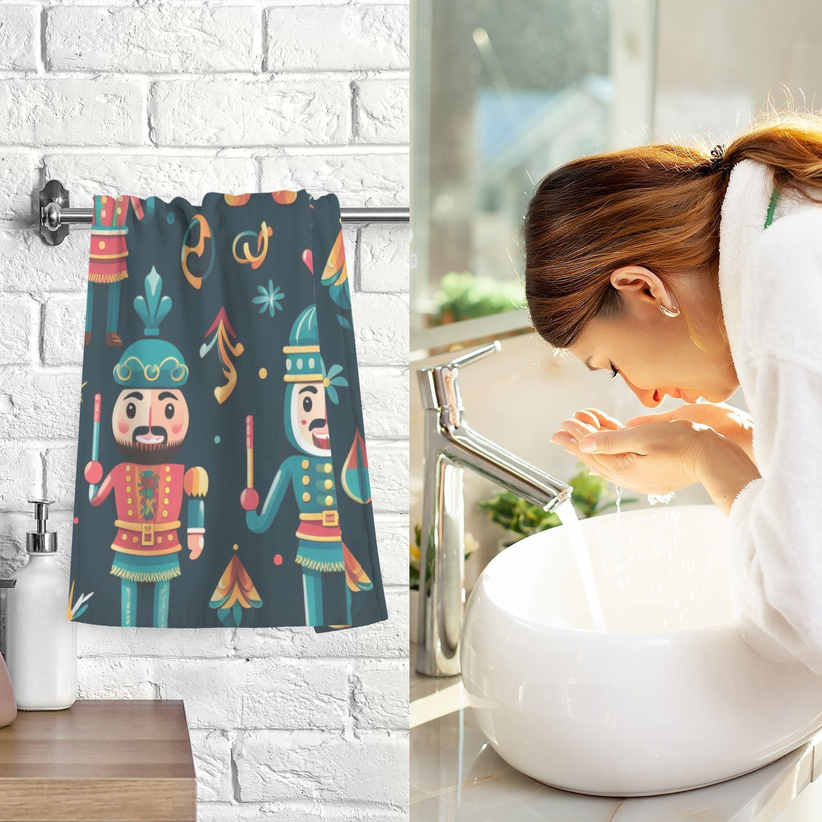 Cartoon Villain Hand Towels Cotton Bath Towels Large Face Towels Absorbent for Bathroom 2 Packs