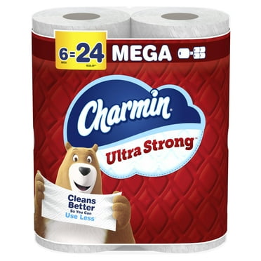 Charmin Ultra Strong Toilet Paper, 6 AIS1 Mega Rolls = 24 Regular Rolls