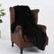thumbnail image 4 of Manta decorativa suave de terciopelo franela, ligera y acogedora para sofá o cama, ideal para todas las estaciones, 130 x 160 cm, 1 unidad, color negro Rkxzt, 4 of 9