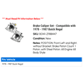 thumbnail image 2 of Brake Caliper Set - Compatible with 1978 - 1987 Buick Regal - Autopart Premium, 2 of 2