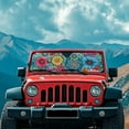 thumbnail image 3 of HUIAOCNG Colorful Flower Windshield Sunshades Sun Visor for UV Rays & Heat Protection, Suitable for Wrangler, Compass, Gladiator & Renegade , Accessories for Jeep Wrangler, X-Small - 60x21 inches, 3 of 6