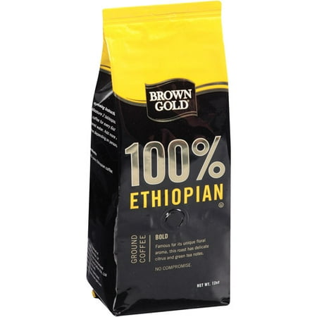 Brown Gold 100% Ethiopian Bold Ground Coffee, 12 oz