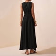 thumbnail image 6 of Bxsruta Womens Summer Maxi Dress V Neck Sleeveless Flowy Casual Long Sundresses, 6 of 8