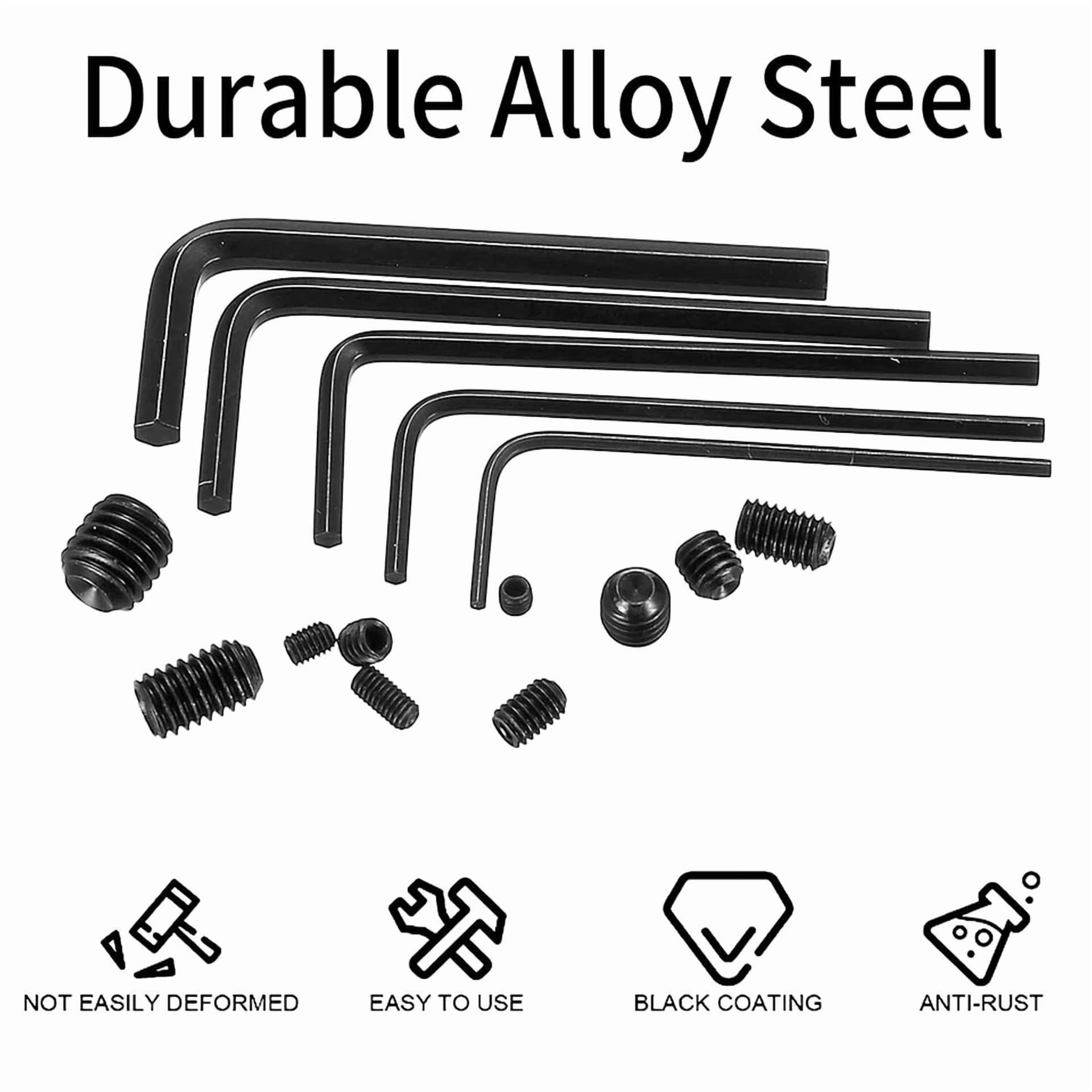 CIRCLE- Set Screws Assortment Kit, 400 Pcs M3/M4/M5/M6/M8 Allen Head Hex Socket Grub Scr