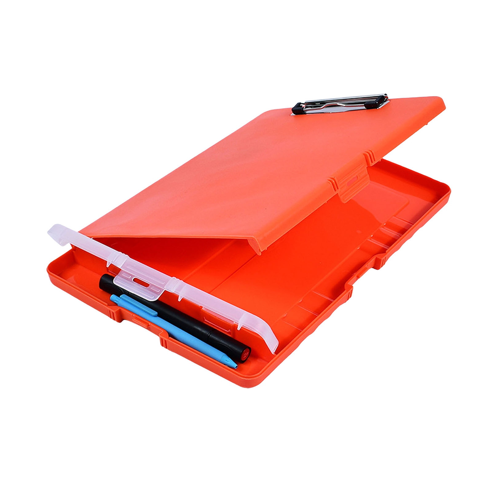 Callipe File Folder Organizer with Strong Lock Non-Slip Clips Hanging Holes 3-in-1 Clipboard Pencil Case File Storage Box