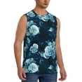 thumbnail image 2 of Fotbe Men's Ink Rose Print Men's Sleeveless Muscle Tank Tops Casual T-Shirts for Gym Workout Beach-3X-Large, 2 of 8