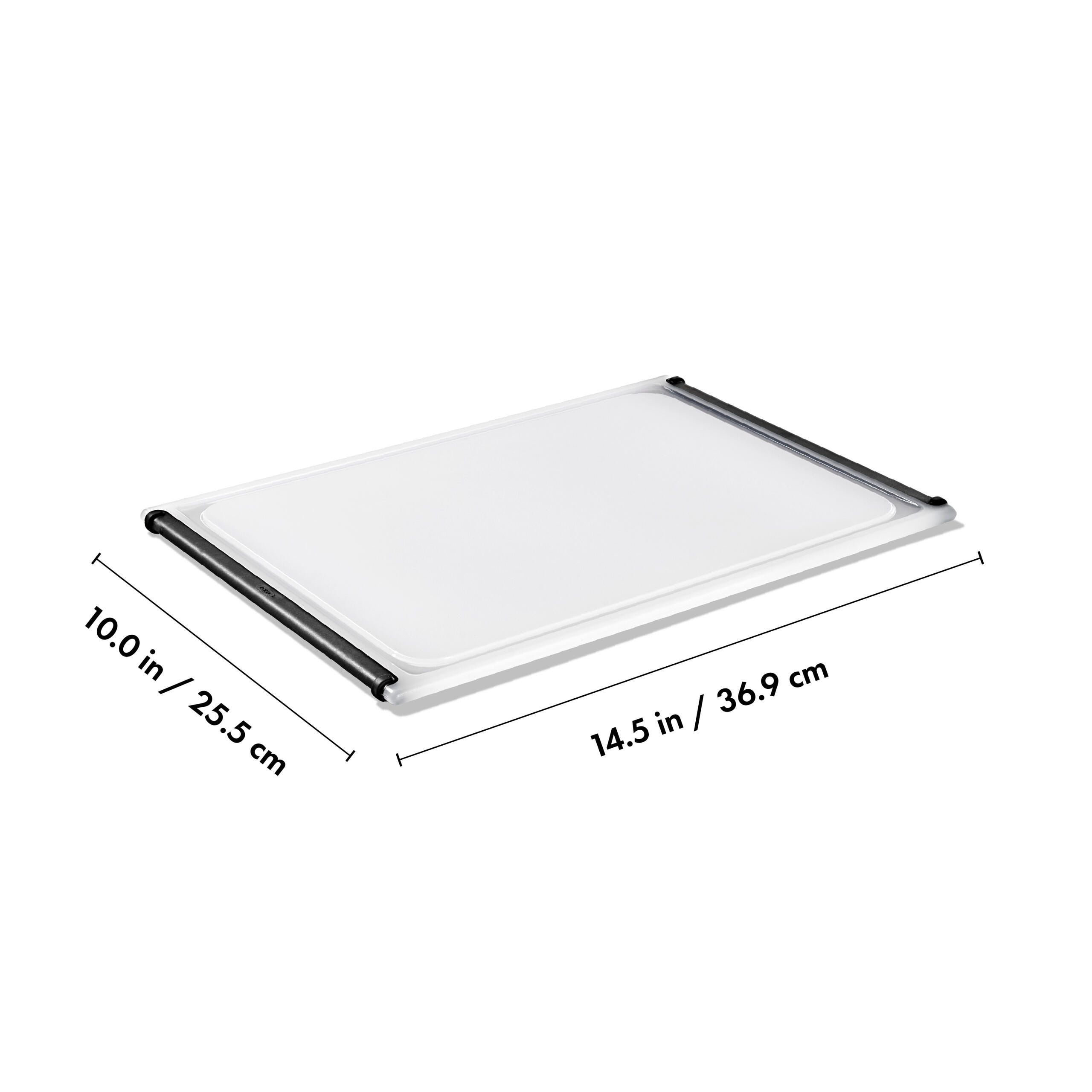 OXO Non-Slip Medium Plastic Cutting Board with Juice Groove, Dishwasher Safe Kitchen Cutting Board for Meal Prep, Meat & Vegetables, 14.5 x 10 Inch