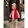 thumbnail image 5 of RUINIXCW Newborn Baby Christmas Costume Infant Baby Girl Boy Christmas Outfit Fall Winter Fleece Romper Sleeveless Hooded Zipper Xmas Cosplay Clothes, 5 of 9