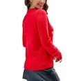 thumbnail image 2 of Innerwin Chandail de Noël à Manches Longues pour Femmes Chandail de Noël Col Rond Décontracté Tricoté Rouge Cerf m, 2 of 3