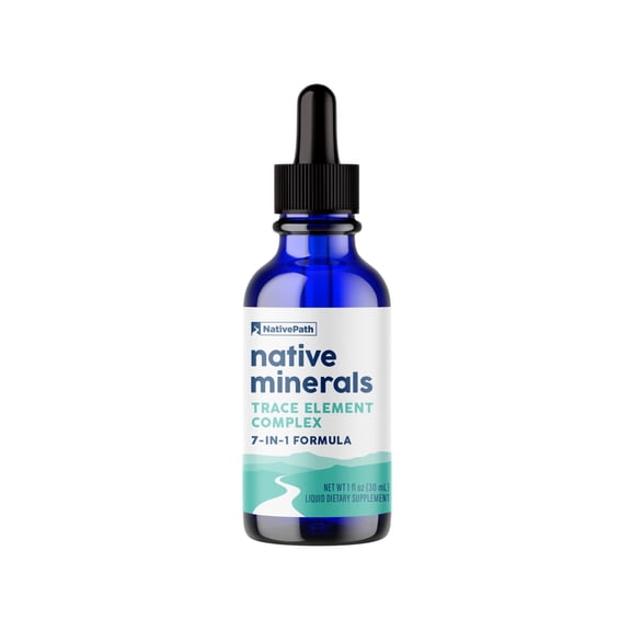 NativePath Trace Minerals Liquid, 72 Ionic Minerals, Magnesium, Potassium, Hydration, 30 Servings