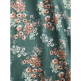 thumbnail image 6 of ZAFUL Cute Leisure Sundress Silky Front Slit Cut Out Knotted Cami Floral Dress Green L, 6 of 6