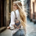 thumbnail image 5 of FORMRS Womens Crossbody Sling Bag Travel Daypack Shoulder Chest Backpack, Blue Geometric Eagle, 5 of 7