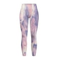 thumbnail image 5 of Renewold Tie-dye Violet Pink Leggings with Pockets for Women Athletic Tights Compression Leggings High Waisted Butt Lifting Printed Pants Fashion Womens Yoga Leggings, XXL, 5 of 8