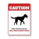 thumbnail image 1 of Señal de precaución de perro de raza pequeña de Pointer Munsterlander patrullada por un perro de raza pequeña Tamaño: 8 x 12 pulgadas, 1 of 4