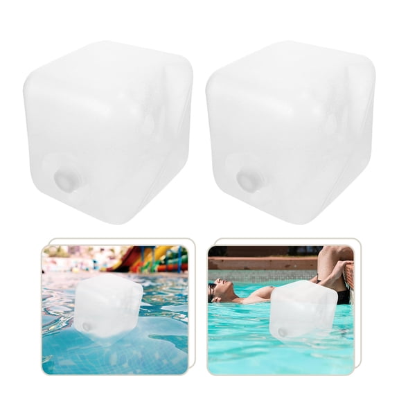 Mobestech 2Pcs Durable White Plastic Pool Sand Bags for Ladder Weight Stable Pool Weights with Nonslip Surface