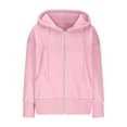 thumbnail image 5 of Hoodies for Women Crop Half Zip Pullover Pullover Jackets Women Plain Long Zip up for Hoodie Winter Long Sleeve Shirts Hooded Shirts Zipper Athletic Sweatshirt New Years Eve Sweater Pink M, 5 of 6