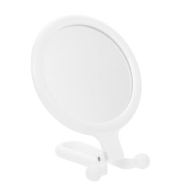 Mirrors Practical Salon Double-side Hand Folding Vanity Foldable White Glass Lenses Miss