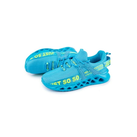 

Rockomi Womens Sneakers Sport Running Shoe Lace Up Athletic Shoes Mens Lightweight Wear-resistant Trainers Shock Absorption Fitness Workout Fashion Sneaker Blue 7