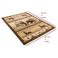 thumbnail image 4 of Handcraft Rugs Cabin Rug  Lodge, Cabin Nature and Animals Area Rug  Modern Stripped Design Cabin Area Rug  Abstract, Multicolor Design Bear/Trees/Southwestern Pattern 8x10 feet, 4 of 7