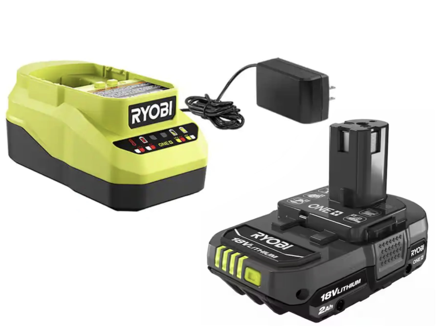 Ryobi P737D Inflator Bundle: Charger, 18V 1.5Ah Battery, Buho Tool