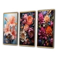 thumbnail image 3 of Designart "Rhododendron Pink composition IV" Floral & Botanical Framed Wall Art Set Of 3 - Red Rhododendron Frame Gallery Set For Office Decor, 3 of 7