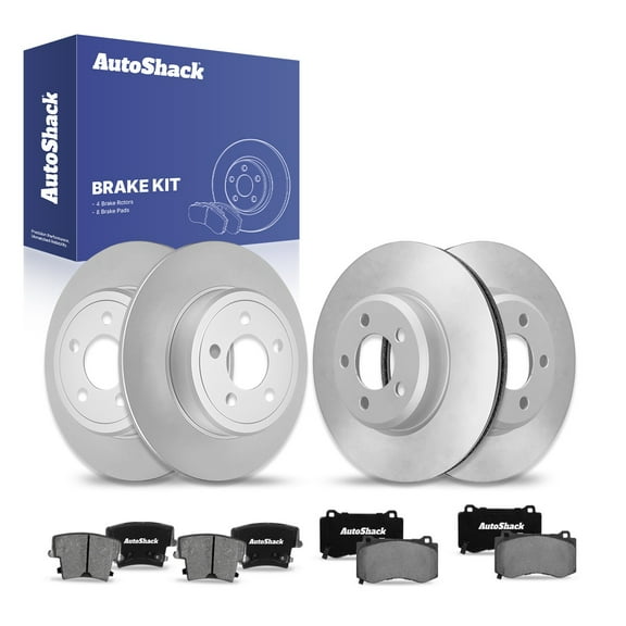 AutoShack Front & Rear Brake Rotors Ceramic Brake Pads | Replacement For 2021-2023 Chrysler 300 2023 Dodge Challenger 3.6L 5.7L 6.2L 6.4L V6 V8 RWD | 12-PC Brake Kit