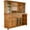 Rustic Oak, variant on Pemberly Row 80" Transitional Wood Buffet and Hutch in Rustic Oak